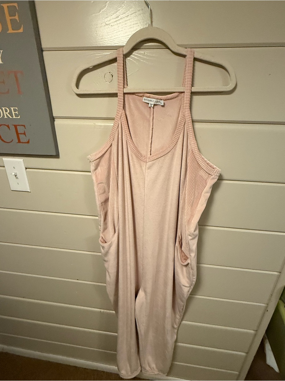 Sincerely Jules Soft Blush Pink Sleeveless Jumpsuit